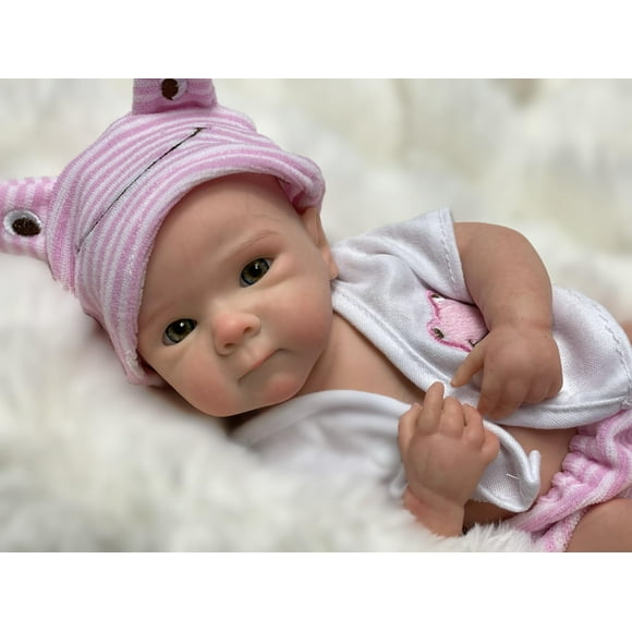 Muñeca de silicona Gileutay, 33 cm, realista, recién nacida