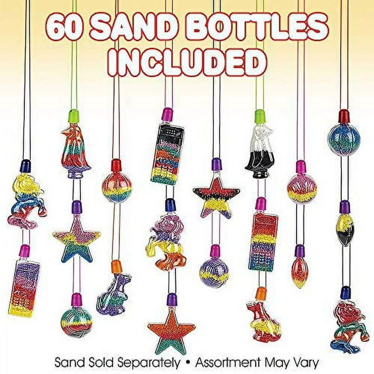 ArtCreativity Star Sand Art Bottle Necklaces, Pack of 12, Sand Art
