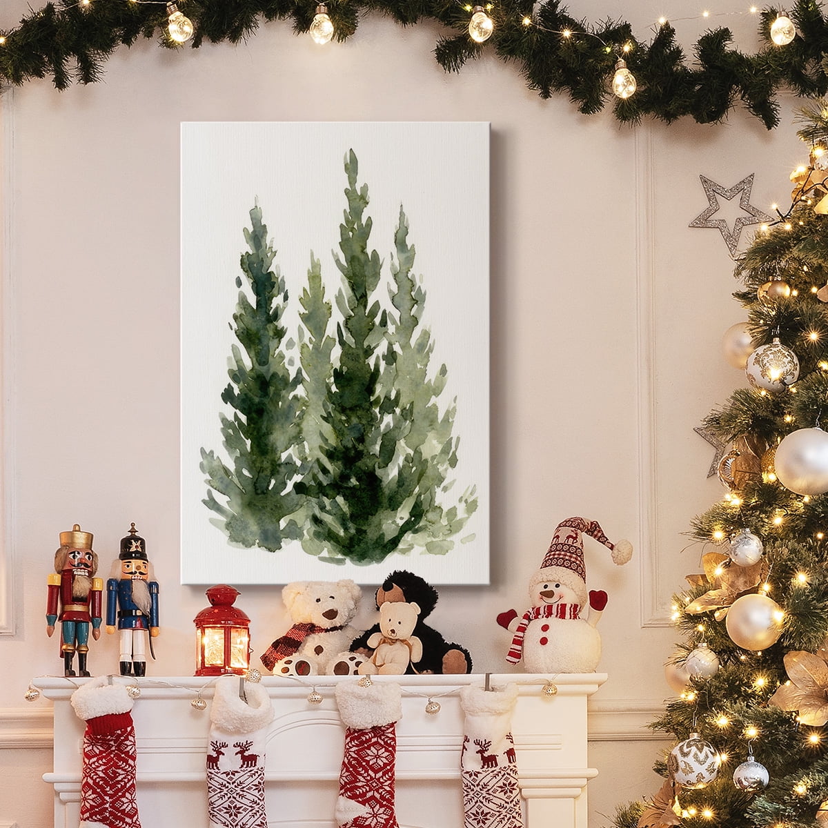 Simple Evergreens II- Gallery Wrapped Canvas