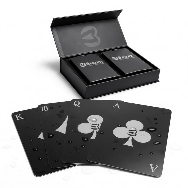 Baraja de póquer de PVC Bazum Luxe de 2 cartas impermeables