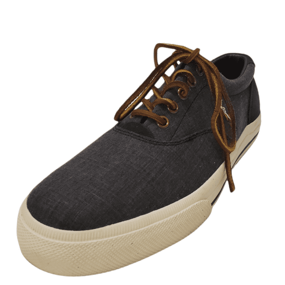Polo Ralph Lauren Mens Vaughn Sneaker Black Charcoal Grey 9 D