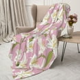 thumbnail image 3 of Sikiie Lilies Flowers Cozy Flannel Fleece Throw Blanket: Lightweight & Thick for All Seasons - Perfect for Women, Men, & Kids"80"x60", 3 of 6