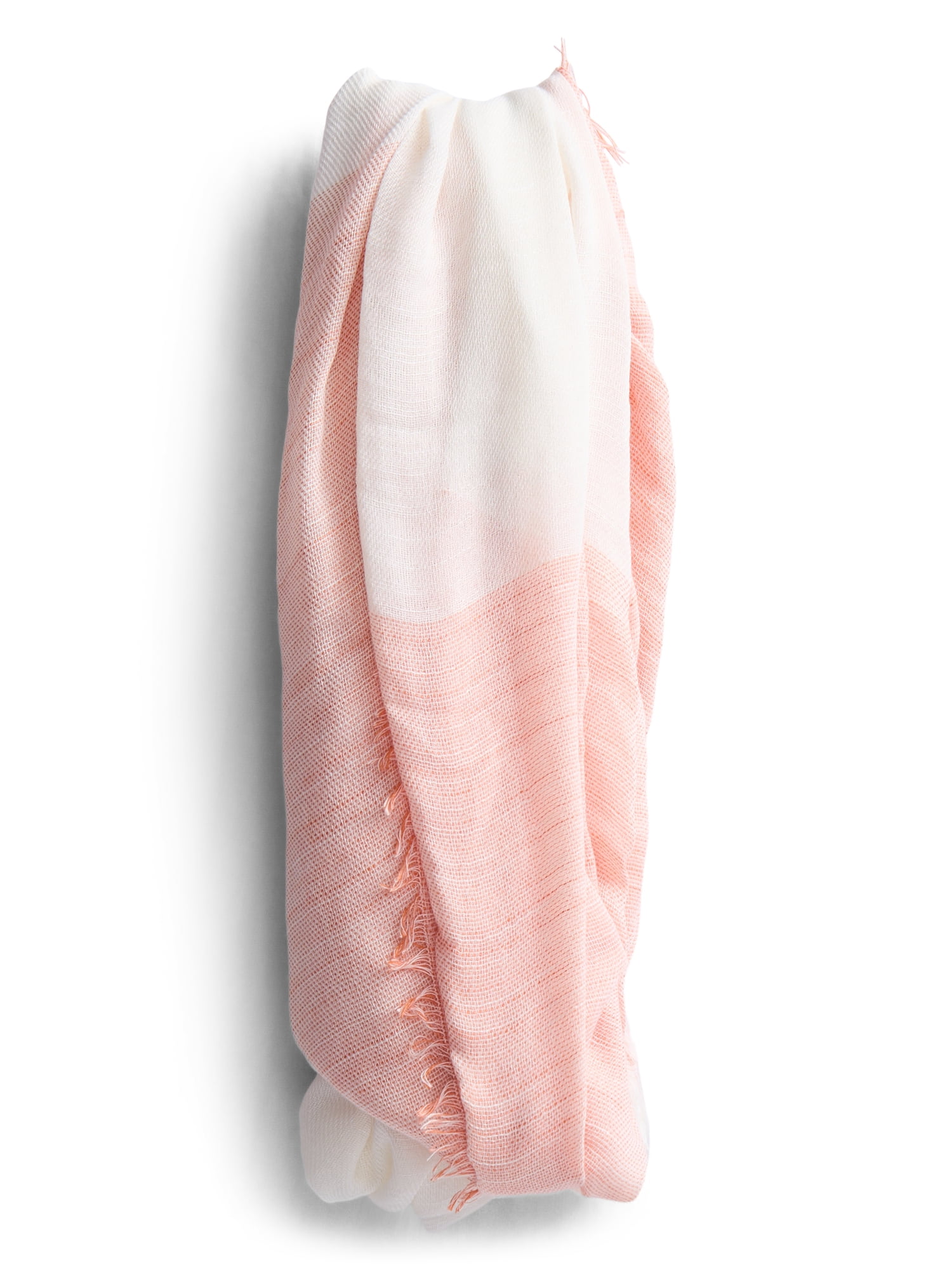 Time and Tru Women's Ombre Colorblock Scarf, Coral