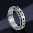 thumbnail image 5 of Xinyolin Spinner Rings Long Lasting Unisex - Anti-rust Alloy Moon Star Fidget Ring Stress Relieving Anxiety Ring for Party, 5 of 8