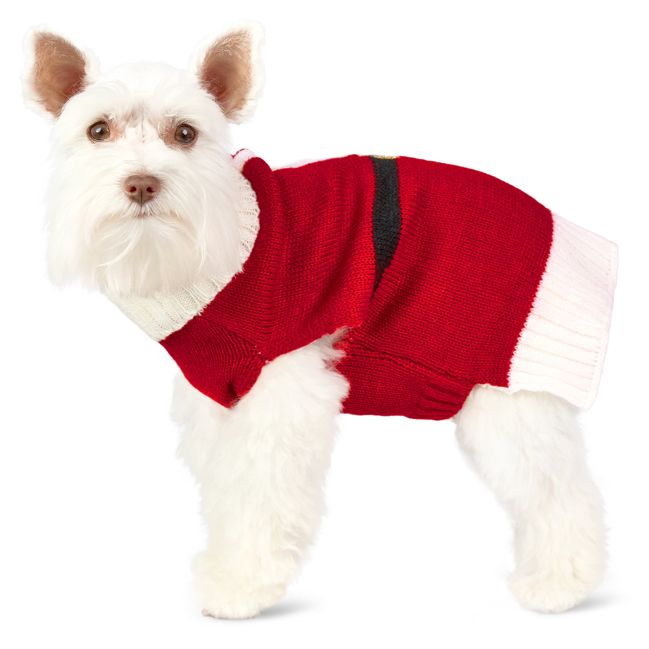 Vibrant Life Holiday Pet Sweater for Cats & Dogs, Santa, Red, Extra Small
