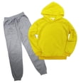 thumbnail image 2 of NAISIBABY Outfit Sets for Girls, Comfy Pullover Elastic Waist Long Sleeved Hooded Sweatshirt With Sweatpants Yellow Size 3 T, 2 of 5