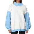 thumbnail image 4 of Women's Neck Sweatshirts,Oversized Turtleneck Long Sleeve Pullover Tops Fall Trendy Soft Sweatshirt Sweatshirts for Women Casual Daily Wear, 4 of 5