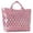 Pink, variant on Polka Dot Glossy Waterproof Tote Bag Large Capacity Handheld Shoulder Bag For Daily Shopping Travel Beach Weekend Outdoor Storage Fashion Accessory Supply