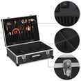 thumbnail image 5 of vidaXL Tool Suitcase 18.1"x13"x6.3" Black Aluminum, 5 of 8
