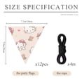 thumbnail image 5 of HELLO KITTY Banner Triangle Bunting Banner, 12 Pieces Christmas Party Bunting Canvas Flags Pennant Garland for Christmas Halloween Party Outdoor and Home Decoration, 5 of 5