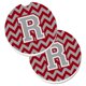 thumbnail image 1 of Juego de 2 posavasos Caroline's Treasures Treasures Letter R Chevron Crimson & Gray 2.56 multicolor CJ1043-RCARC, 1 of 1