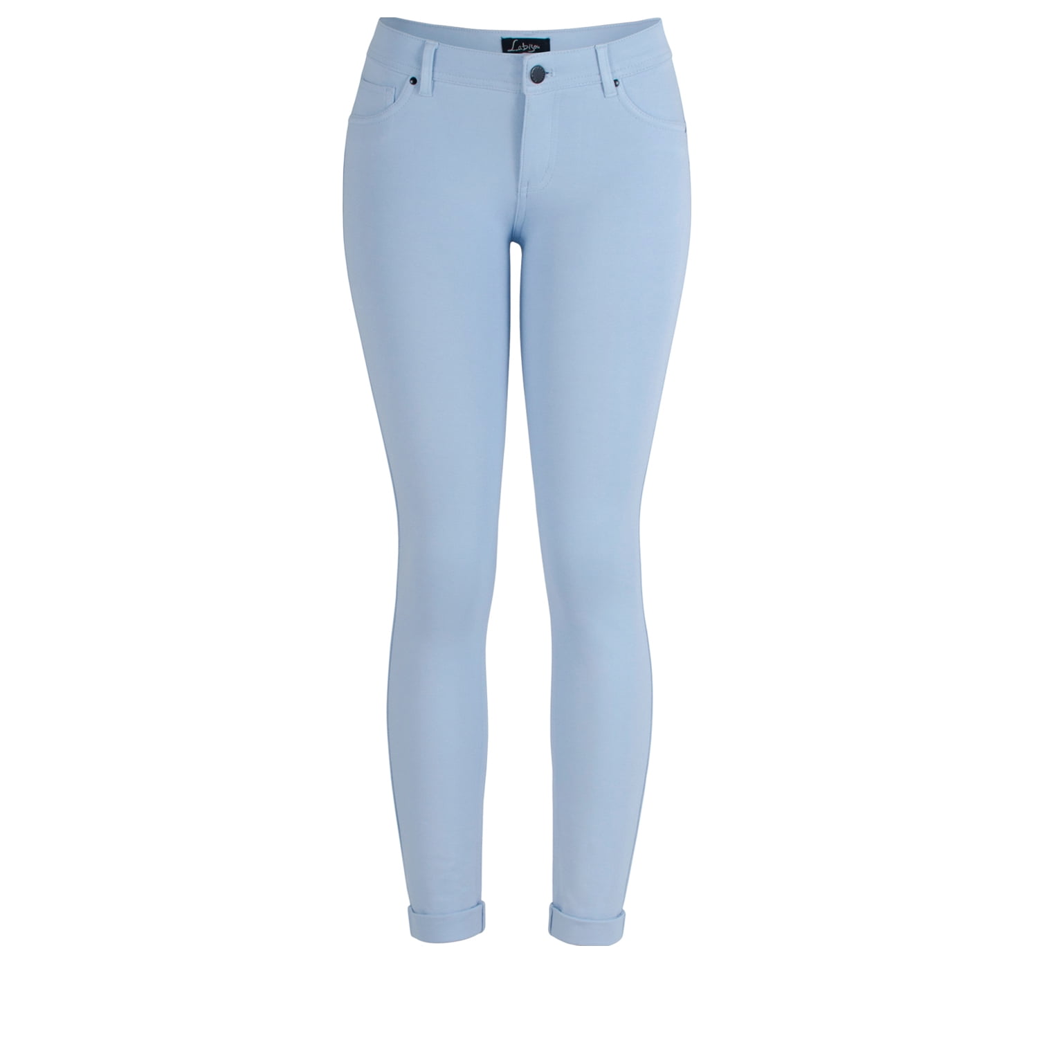 cuffed denim jeggings