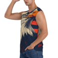 thumbnail image 3 of Picia American Bald Eagle A mens Cotton Tank Undershirts , Moisture-wicking Ribbed Tanks, Lightweight Cotton Tank Undershirts-X-Large, 3 of 8
