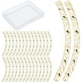 thumbnail image 6 of 40Pcs 18K Gold Plated Curved Tube Bead Fish Scale Noodle Tube Bead Long Curved Brass Tube Spacer Connector Bulk, 6 of 6