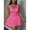 thumbnail image 6 of Womens Sugar Pink Tennis Dress With Pleated Skirt And Racerback, 6 of 10