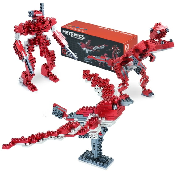Collector 3-in-1 Series 001 Set Ruby Red T-Rex, Mecha, and Sparrow 290 pcs