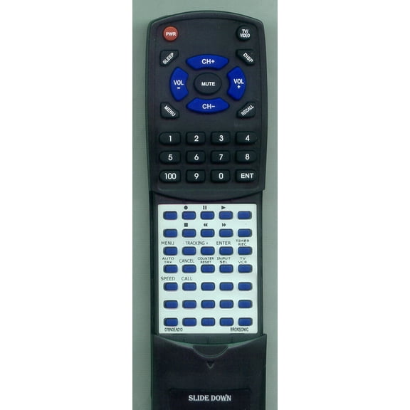 Replacement Remote for BROKSONIC RT076N0EA010, 076N0EA010, VHSA6687CTBE, VHSA6687CTBEA