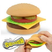 ORB Stretchee Foodz - Secret Menu 3 Pack - Mix and Match, Stretch, and Even Squeeze This Hamburger and Sandwich Trio for Stress Relief - Original Sensory/Fidget Play Food Toys for Kids and Adults