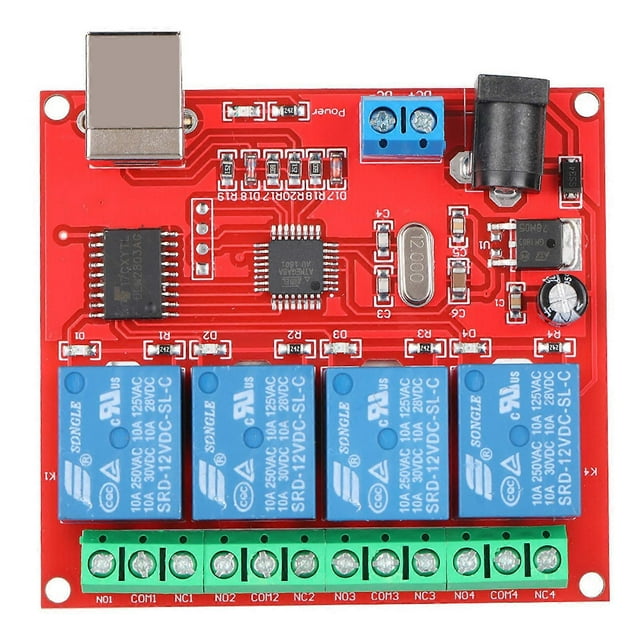 4 Channel 12V USB Smart Switch Controller Relay Module Expansion Board for PC