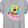 thumbnail image 3 of SpongeBob SquarePants - Spongebob And Jellyfish - Juniors Ideal Flowy Muscle T-Shirt, 3 of 6
