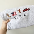 thumbnail image 2 of USA Embroidered Icons Crewneck Sweatshirt, 2 of 5