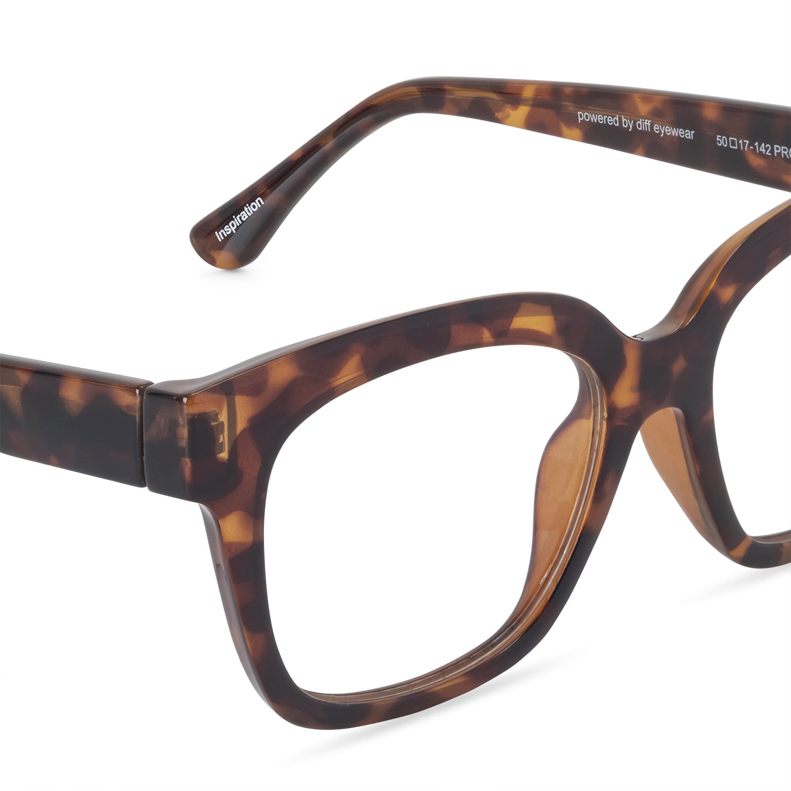 Women's Health Inspiration Blue Light Blocking Glasses for Computer UV and Gaming Protection by DIFF Eyewear Caramel Tortoise