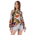 thumbnail image 3 of Inkmeso Printed Long Sleeve Oversized Shirt For WoMen's Loose Fit Button-Down Shirts Tunic, 3 of 7