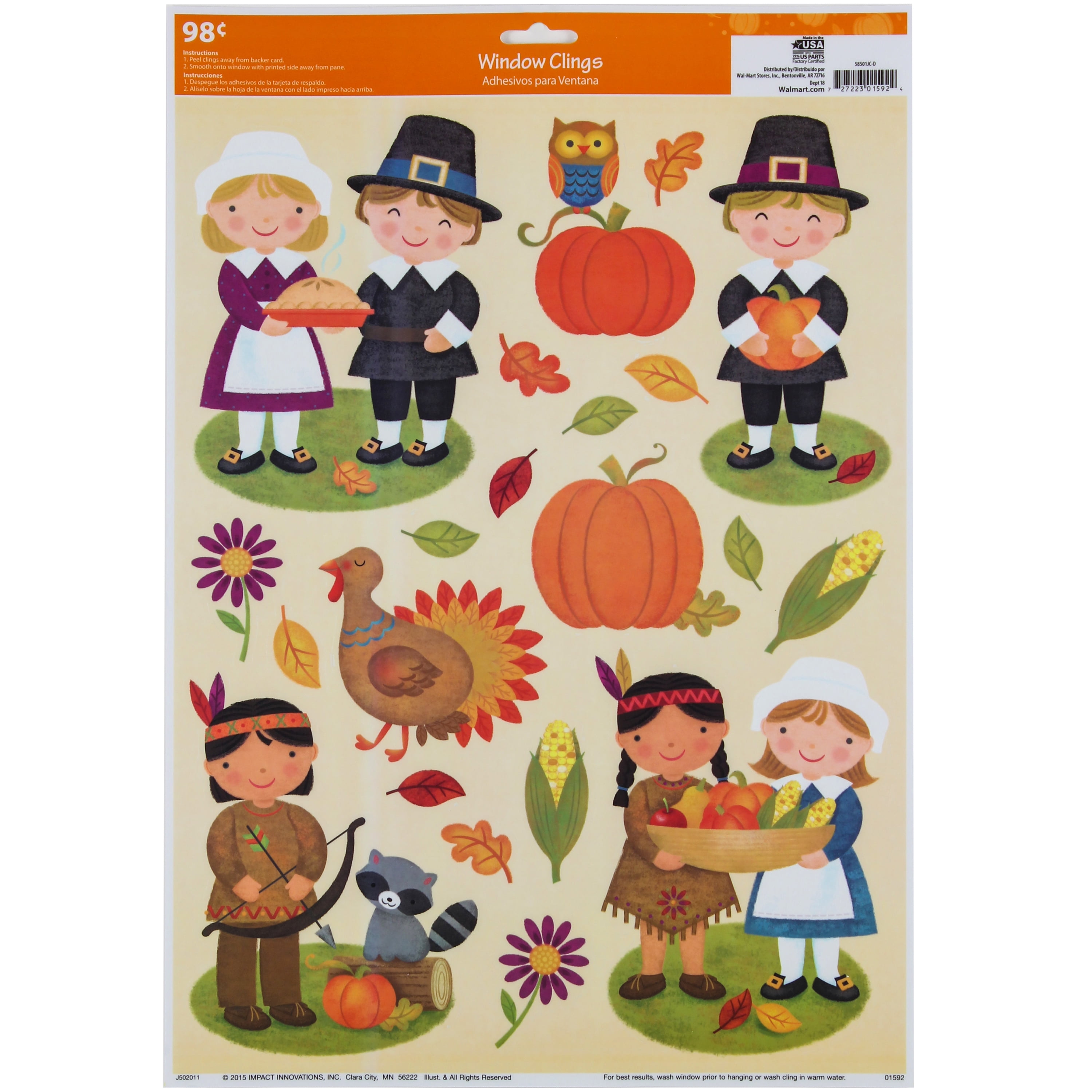 Party Decorations Pilgrim Window Clings Thanksgiving Party Decorations Podh Com Br