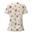 thumbnail image 3 of Uemuo Cute Squirrel Drawing Women's Deep V-Neck Low Cut Tops - Casual Loose Fit with Stainless Steel Loop, Soft, Breathable, Perfect for Office, Travel, and Daily Wear-Medium, 3 of 5