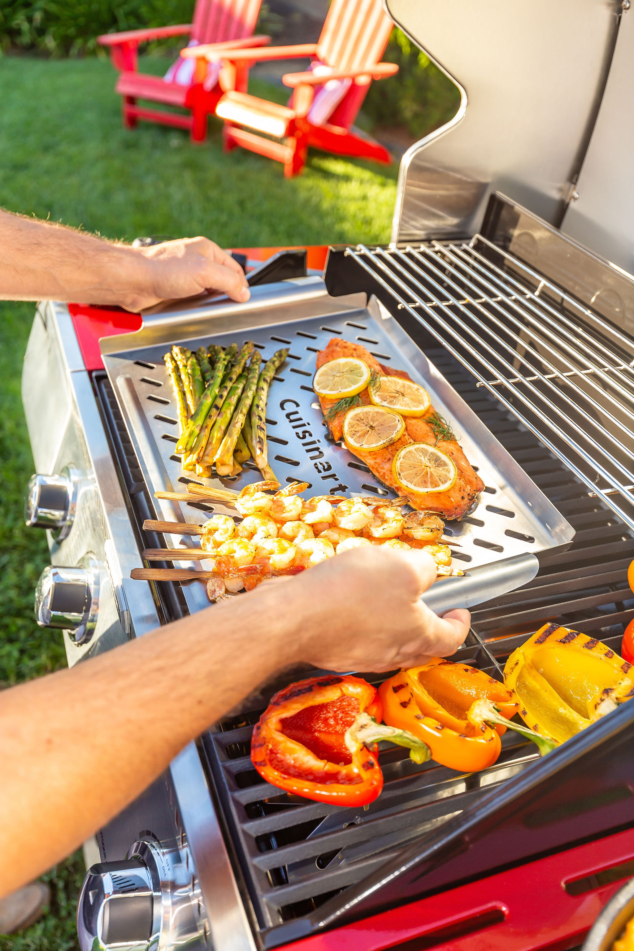 Cuisinart 11.5" X 15" Stainless Steel Grill Topper - With Raised Handles