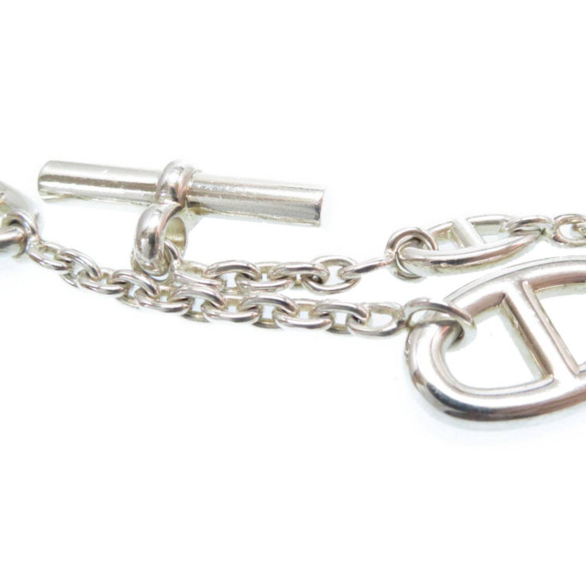Best Price Hermes Farandole 925 Sterling Silver Three Ship Anchor Charm  Women Chain Bracelet H104567B 00SH