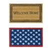 Rubber-Cal Dura-Scraper Checkered Commercial Doormat - 3/8" Thick, 3 Ft X 5 Ft, Black Rubber Entrance Mat