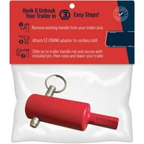 EZ-Crank Trailer Jack Drill Adapter Tool for 1″ Handle Studs – Heavy-Duty Steel Power Drill Jack Rod & Foot Adapter – Portable Electric Attachment for Dump, Flatbed & Livestock Trailers(1Pack)