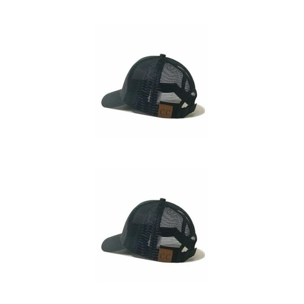 Qarigey Gorra de béisbol de algodón para mujer, cúpula a prueba de sol, brillante, a prueba de viento, térmica, malla de lentejuelas, Cian oscuro 2piezas