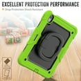 thumbnail image 7 of Dteck Kids Full Body Protection Case for iPad Air 13 inch 2025/2024,Heavy Duty Silicone Case 360 Degree Rotating Handle Stand Cover with Screen Protector for iPad Air 13-in. M3/M2,Green, 7 of 7