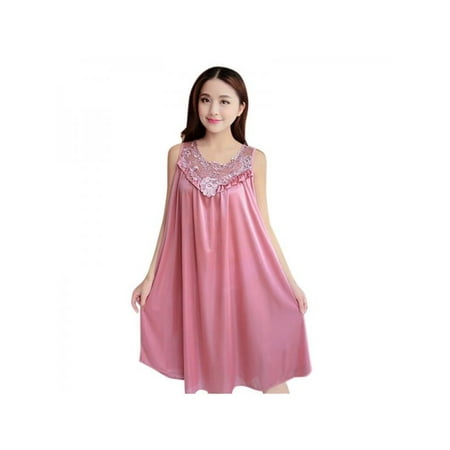 

Topumt Womens Satin Lingerie Sleepwear Long Night Dress Silk Chemise