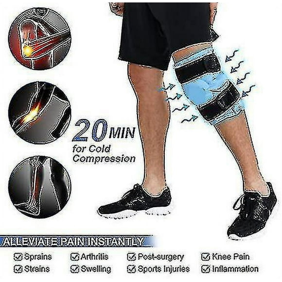 Ice Pack For Knee Pain Relief, Reusable Gel Ice Pack For Leg Injury, Swelling, Cold Compress