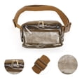thumbnail image 3 of Unique Bargains 1 Pc Clear Double Pull Style Running Waist Pack for Hiking Gym Brown TPU, 3 of 4