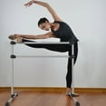 thumbnail image 4 of Gymax 4FT Portable Double Freestanding Ballet Barre Dancing Stretching Silver, 4 of 10