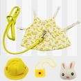 thumbnail image 3 of Vestido de mascota Yuyangstore Set conejo Correa Flor Ropa cumpleaños diario moda Banana_S, 3 of 7