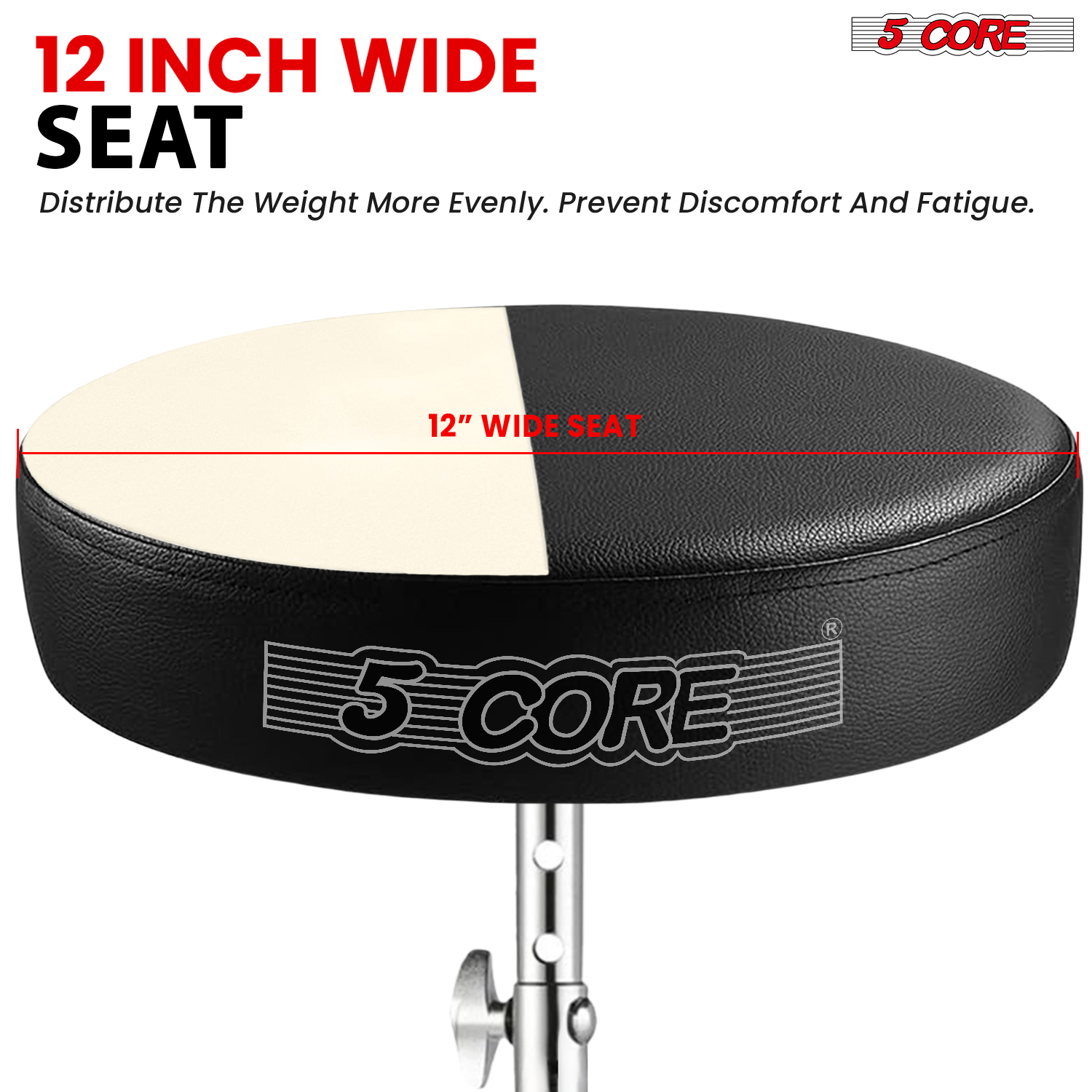 CHROME 2020 PRO Universal Drum Chair Round Padded Seat Throne Stool Stand