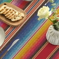 thumbnail image 5 of Mexico Tablecloth 60x84 Inch Rectangular, Cinco De Mayo Fiesta Colorful Stripes Washable Table Cover for Party Picnic Dinner Decor, 5 of 6
