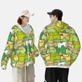thumbnail image 6 of Kll Cartoon Frog Print Men'S Women’s Upf 50+ Sun Protection Outdoor Hoodie Jacket Long Sleeve Fishing Hiking Performance Shirt- Medium, 6 of 8