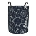 thumbnail image 2 of Balery Anchor and Lighthouse Round Laundry Basket with Handles Waterproof Freestanding Laundry Hamper for Clothes Toys in the Dorm and Family-Small, 2 of 8