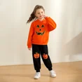 thumbnail image 6 of Toddler Boys Girls Glow-in-The-Dark Hoodies Set Halloween Skeleton Costumes Pumpkin Sweatshirt Tracksuit Pants, 2-6 Years, 6 of 9