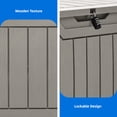 thumbnail image 6 of Dextrus Outdoor Lockable 31 Gallon Resin Deck Box with Lockable Lid & Side Handles, Light Brown, 6 of 6