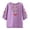 Purple, variant on Boho Tops for Women Cotton Mexican Floral Embroidered 3/4 Sleeve Hippie Summer Blouse Green 4XL