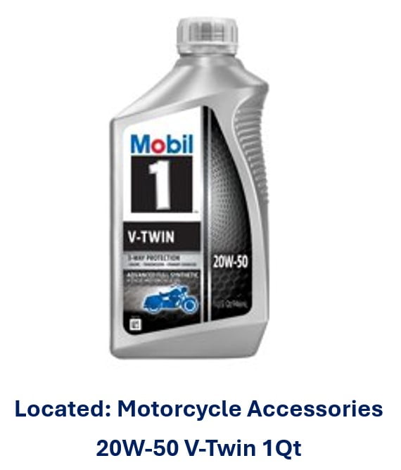 Mobil 1 20W50 V-Twin Synthetic Motorcycle Oil Mobil 1 20W50 V-Twin Synthetic Motorcycle Oil