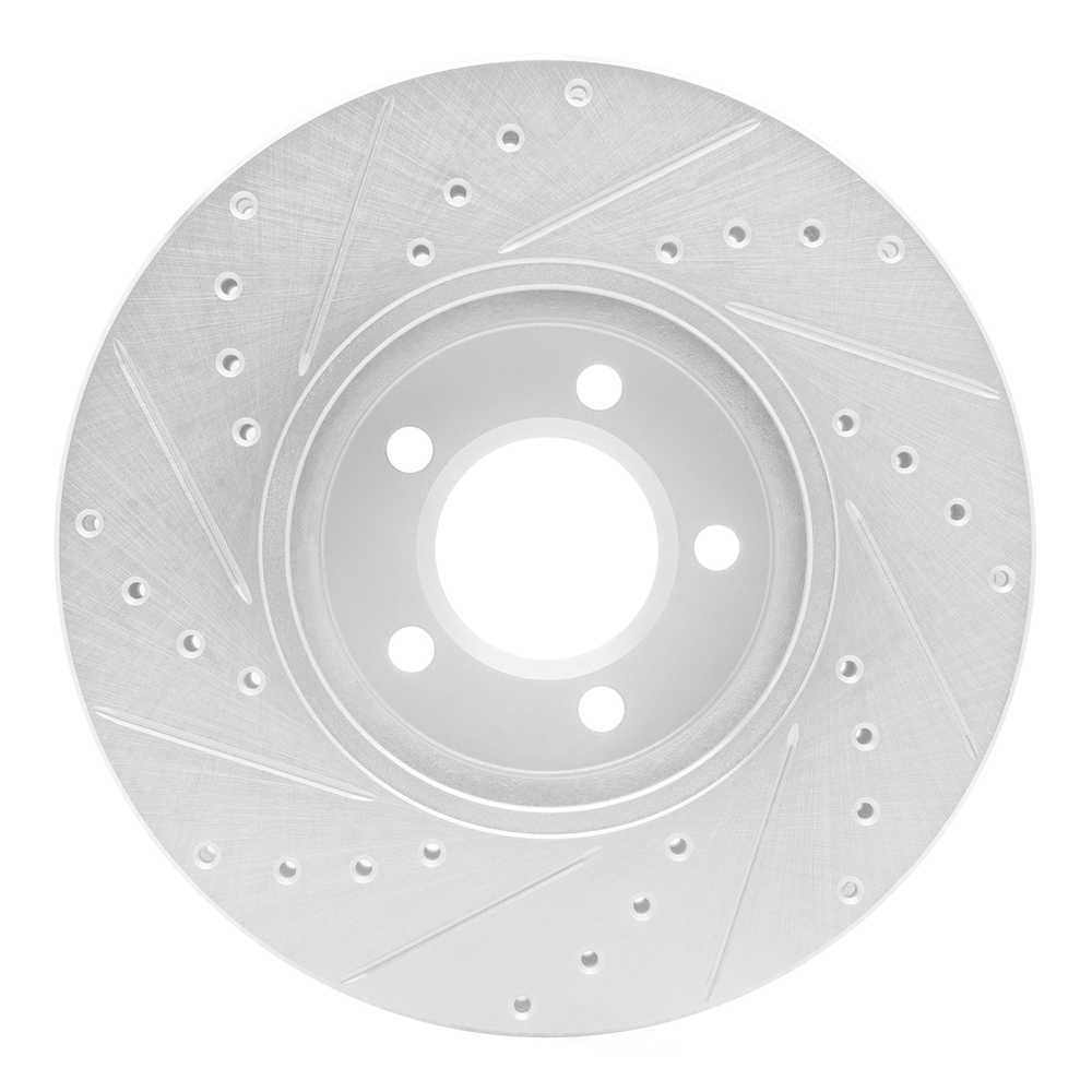 Dynamic Friction Company 631-54044R DFC Brake Rotor - Drilled And Slotted - Silver