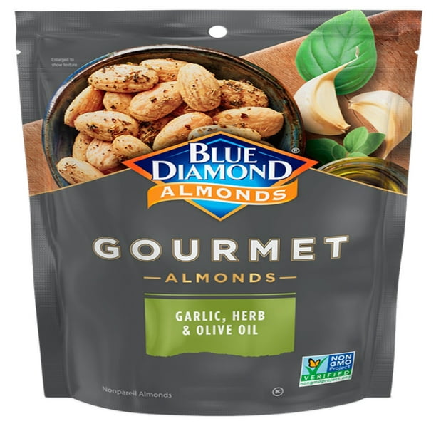 Blue Diamond Gourmet Almonds, Garlic, Herb and Olive Oil, 20 OZ